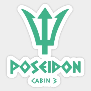 Poseidon symbol cabin 3 Sticker